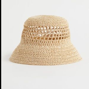 Straw woven bucket hat